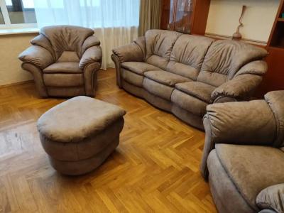 перетяжка дивана, кресла и пуфика