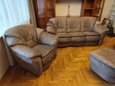 перетяжка дивана, кресла и пуфика